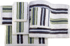MISC Home Charcoal Stripe 6 Piece Bath Towel Set Blue Striped Cotton Size
