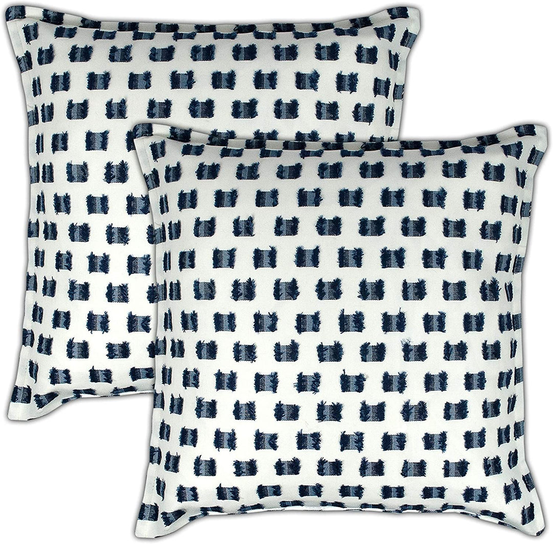 Indigo 20 inch Decorative Pillow (Set 2) Blue White