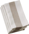 Brown Cotton Napkins Striped Design (Set 4) Stripe Casual Classic Modern Contemporary Square