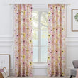 Bloom 4 Piece Curtain Panel Set Pink Floral Kids Teen Modern Contemporary Microfiber Lined