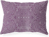 MISC Purple Indoor|Outdoor Lumbar Pillow by Designs 20x14 Purple Geometric Southwestern Polyester Removable Cover