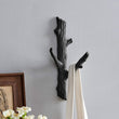 Cast Iron Tree Branch Double Wall Mount Coat Hooks (Set 2) Brown Matte Includes Hardware