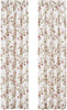Rosemary Country Chic Floral 84 Inch Window Panel Pair Pink Farmhouse Shabby Polyester Includes Tiebacks