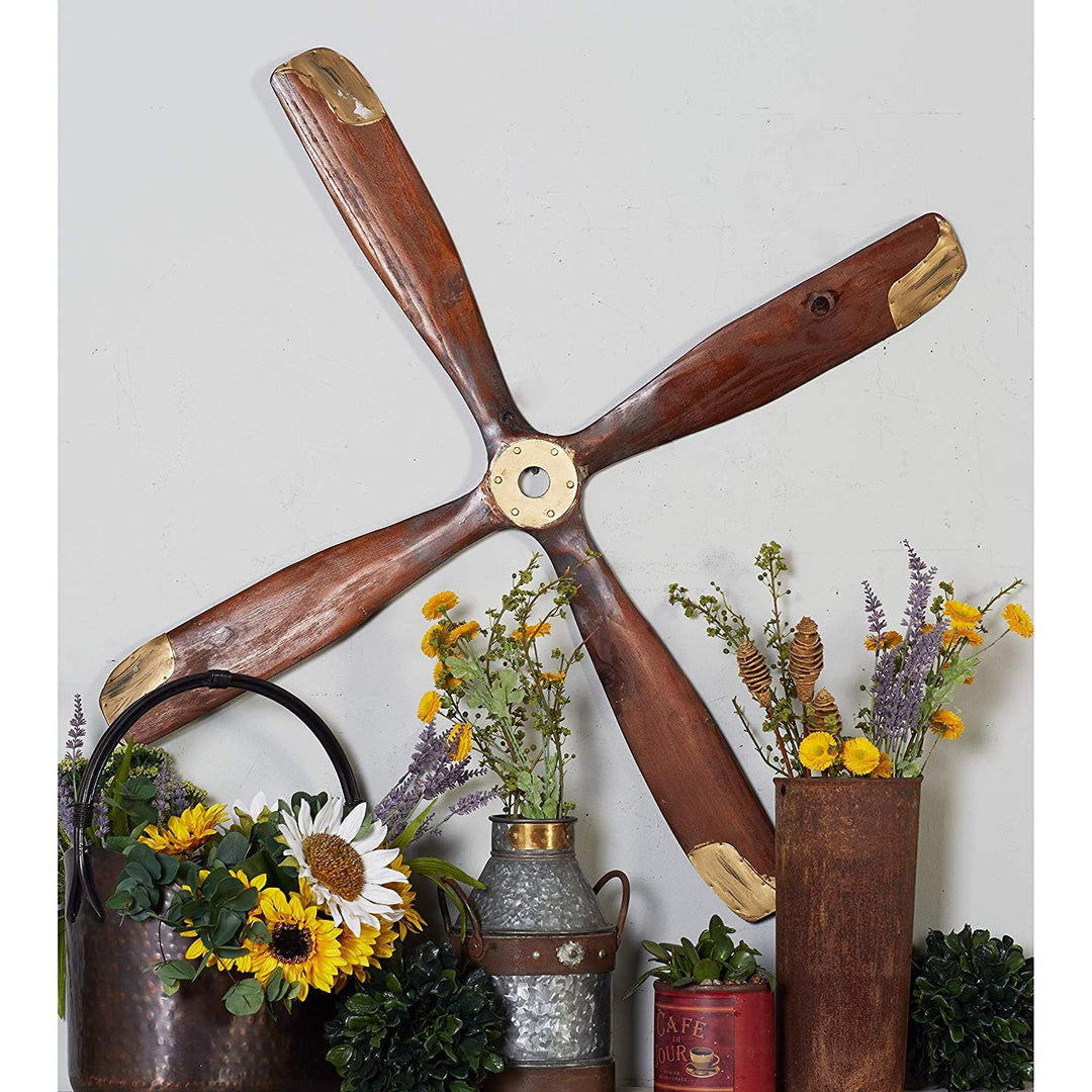 Brown Wood Propeller Decor Old Airplane Decorations Air