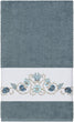 Turkish Cotton Shells Embroidered Teal Blue Bath Towel Novelty Terry Cloth
