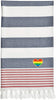 MISC 100% Turkish Cotton Patriotic Cheerful Rainbow Heart Beach Towel Blue Quick Dry