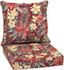 MISC Ruby Clarissa Tropical Outdoor Deep Seat Set Red Polyester Uv Resistant