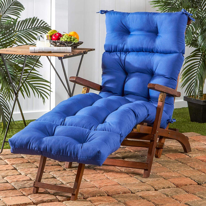 72" Lounge Cushion Marine Blue Outdoor 6ft Patio Chaise