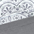Medallion Pattern Lined Window Valance 52" Width X 18" Length Grey Farmhouse Modern Contemporary 100% Polyester