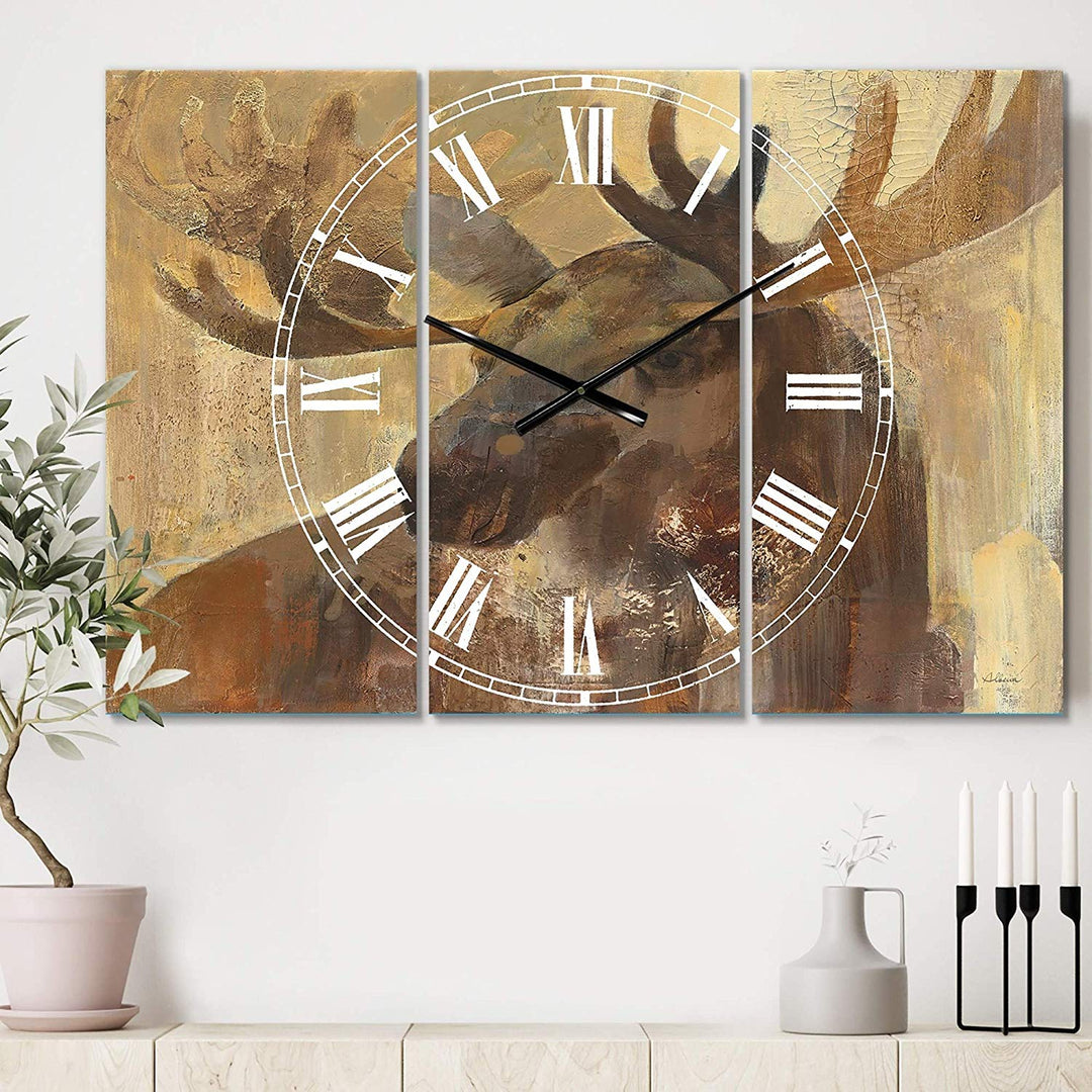 Brown White oose Wall Clock Rustic Theme Farmhouse oosed