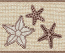 Unknown1 Latte Brown Turkish Cotton Starfish Embroidered Hand Towels (Set 4)