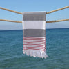 Red White Blue Turkish Cotton Bath/Beach Towel Striped Quick Dry