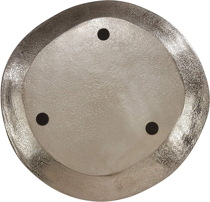 Aluminum Charger Plates (Set 4) Silver Round Metal