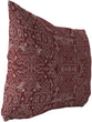 MISC Burgundy Indoor|Outdoor Lumbar Pillow 20x14 Red Geometric Southwestern Polyester Removable Cover