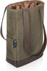 MISC 2 Bottle Insulated Wine Cooler Bag Khaki Waxed Canvas Tan