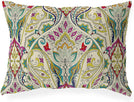 UKN Ivory Lumbar Pillow Ivory Geometric Global Polyester Single Removable Cover
