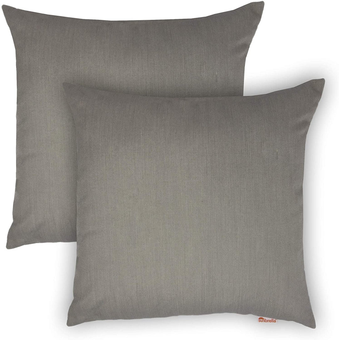 18 inch Outdoor/Indoor Pillow (Set 2) Grey Solid Color