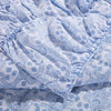 Ruffle Blue Quilted Throw Paisley Cotton Microfiber