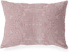 MISC Blush Indoor|Outdoor Lumbar Pillow by Designs 20x14 Pink Geometric Southwestern Polyester Removable Cover