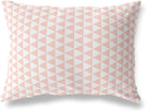 Triangle Maze Blush Lumbar Pillow by Pink Geometric Modern Contemporary Polyester Single Removable Cover