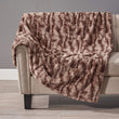 MISC Fur Throw Blanket by Brown Solid Color Glam Microfiber