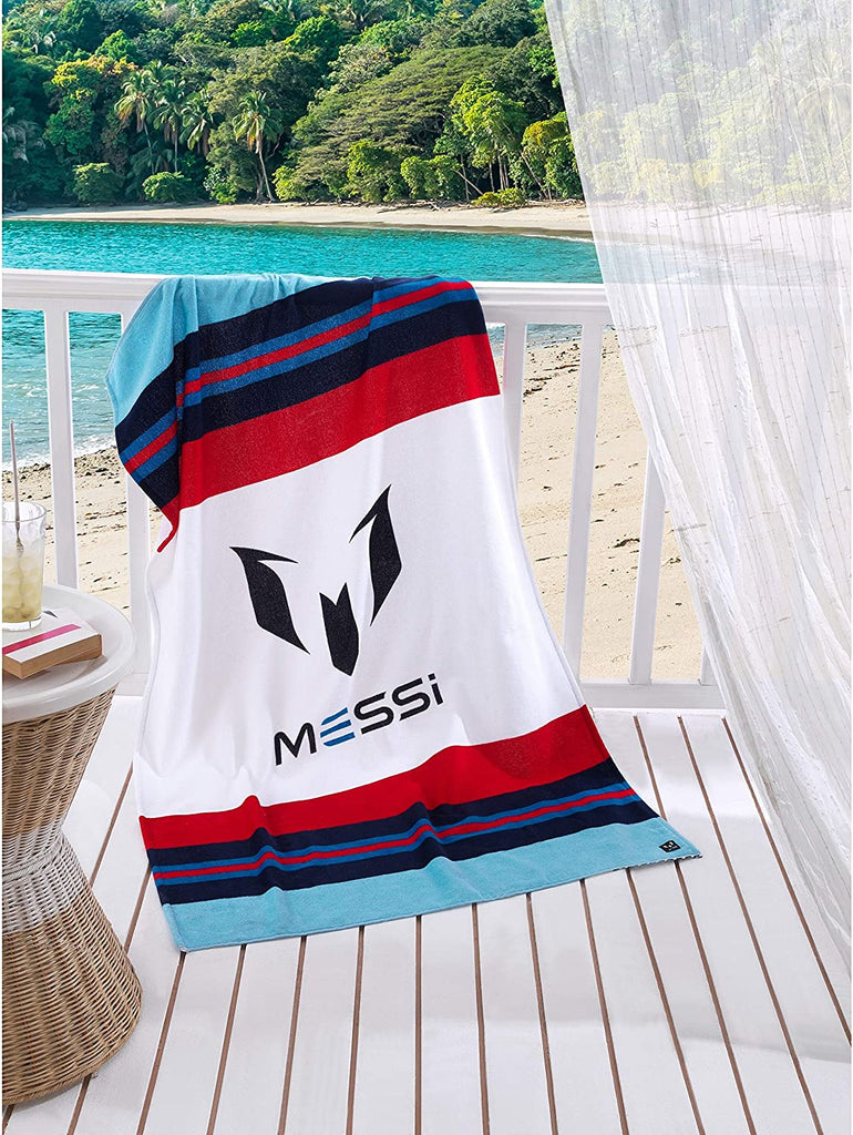 MISC Stripe Beach Towel 37' X 60' White Sports Collegiate Turkish Cotton Quick Dry