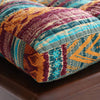 MISC Southwest Triple Layered Chair Pad 18 Inches X Gold Geometric Southwestern Cotton Microfiber Polyester Ties