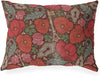 UKN Plum Lumbar Pillow Purple Floral Modern Contemporary Polyester Single Removable Cover