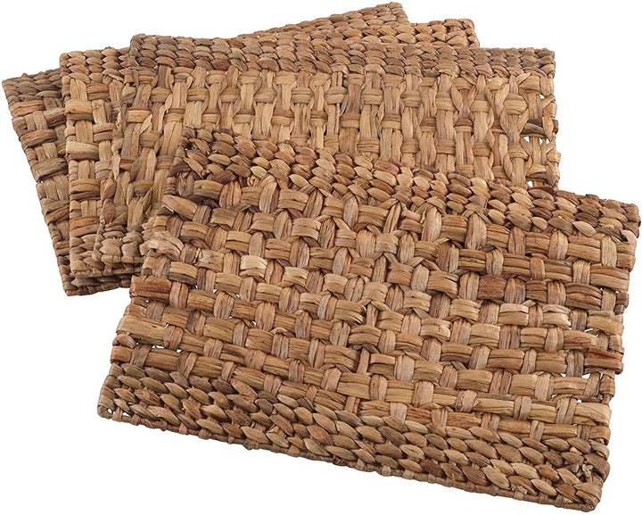 Woven Design Water Placemat Set Tan Modern Contemporary