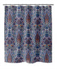 MISC Blue Orange Shower Curtain by 71x74 Blue Geometric Traditional Polyester