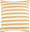 Unknown1 20" Pillow Gold White Stripe Modern Contemporary Polyester Single