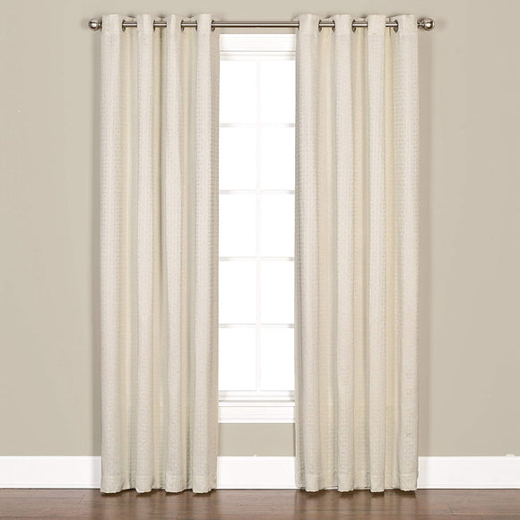 Ivory 63 inch Panel Natural Solid Transitional Polyester