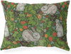UKN Green Lumbar Pillow Green Floral Modern Contemporary Polyester Single Removable Cover