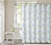 MISC Cottage Classics Field Floral Shower Curtain Blue Green White Casual Farmhouse Cotton