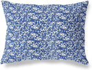 Blue Lumbar Pillow by Blue Geometric Modern Contemporary Polyester Single Removable Cover