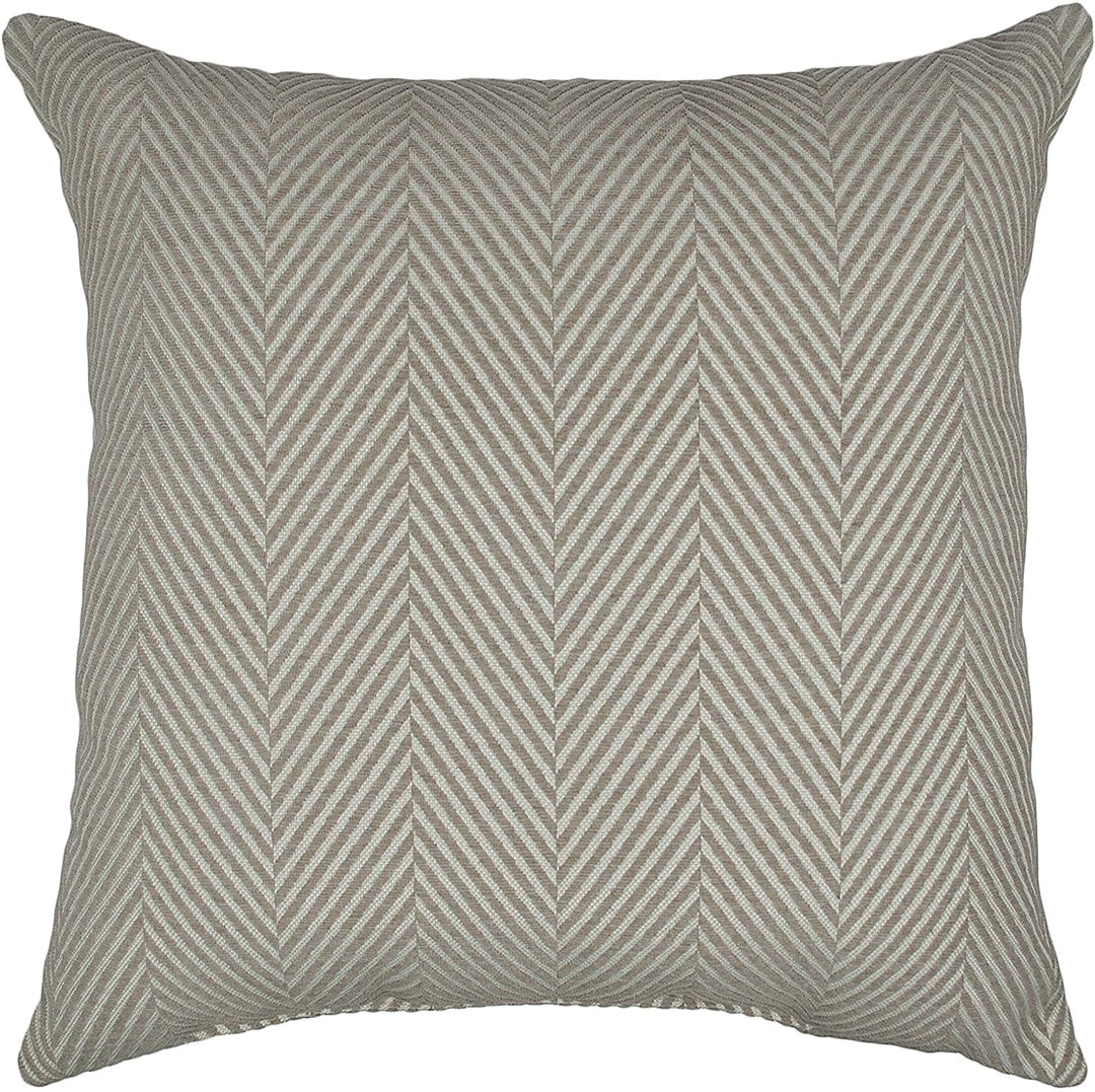 Chevron Chenille 20 inch Decorative Pillow Taupe