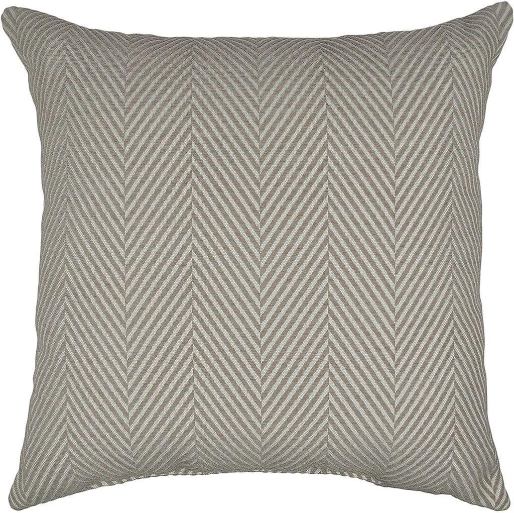 MISC Chevron Chenille 20 inch Decorative Pillow Taupe Single