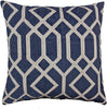 MISC Sparkle Luxury Cut Velvet 24 inch Floor Pillow Blue Geometric Traditional Chenille Single Removable Cover