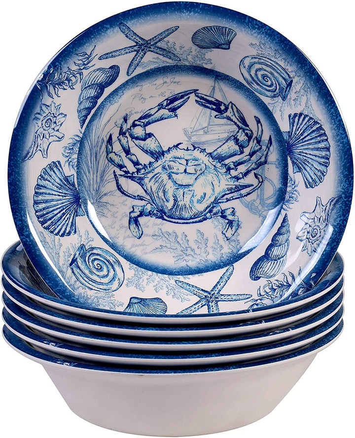 Oceanic 7 5 inch Melamine All Purpose Bowl (Set 6) Blue