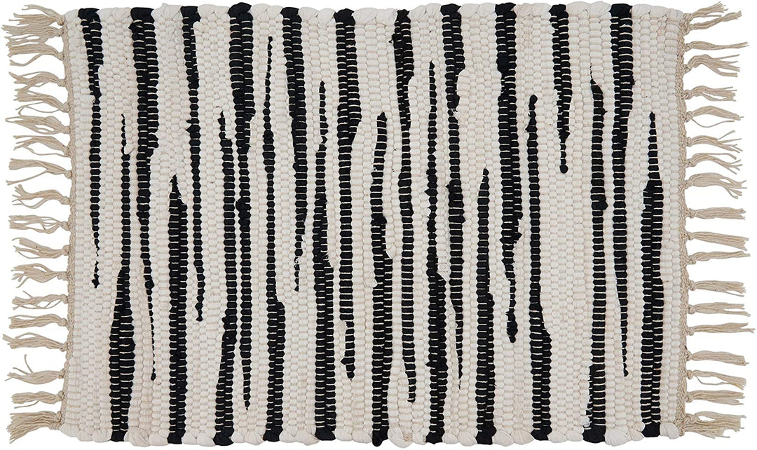 Cotton Placemats Zebra Design (Set 4) Black