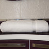 Plush Herringbone Weave Hotel Spa Turkish Cotton White Bath Sheet Solid Color