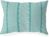 UKN Leopard Key Aqua White Lumbar Pillow Blue Animal Modern Contemporary Polyester Single Removable Cover