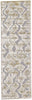 Pewter/Gray Runner (2'6" X 8') 2'6" 8' Brown Grey Abstract Modern Contemporary Chenille Synthetic Viscose Contains Latex