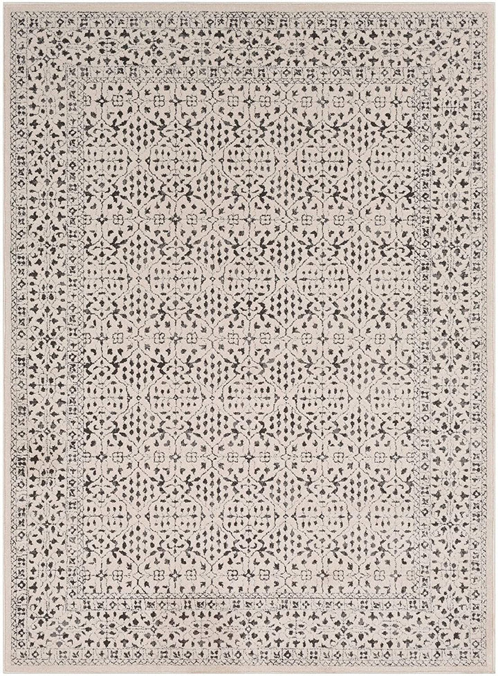 MISC Grey Traditional Area Rug 5'3" X 7'3" Brown Oriental Polyester Polypropylene Synthetic Latex Free Pet Friendly Stain Resistant