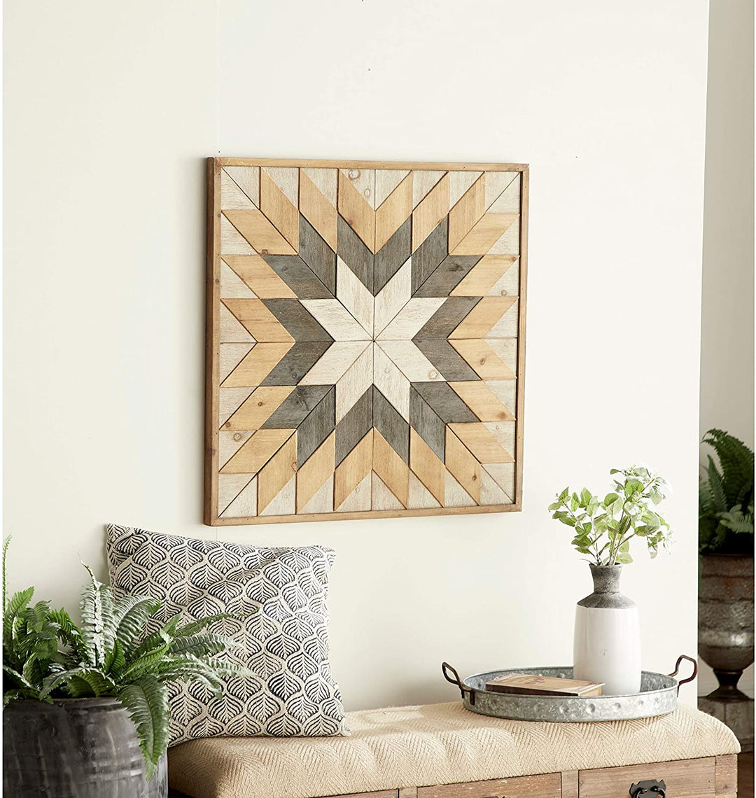 Geometric Wood Wall Decor Modern