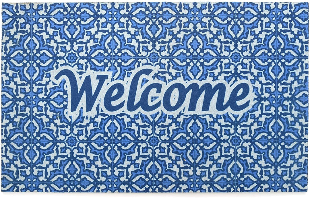 Recycled Rubber Doormat 18" X 30" Blue