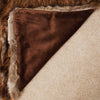 Fur 58x60 inch Throw Blanket Brown Animal Modern Contemporary Acrylic Microfiber