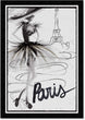Unknown1 Fashion Doll Paris' Fashion Glam Wall Art Framed Sketches Black White Modern Contemporary Rectangle