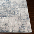 UKN Blue Grey Traditional Oriental Area Rug 5'3" X 7'3" White Medallion Rectangle Polyester Polypropylene Synthetic Latex Free Pet Friendly Stain