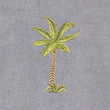 Turkish Cotton Embroidered Palm Tree Grey Towel Cover Chaise Lounge Chair Solid Color Terry Cloth